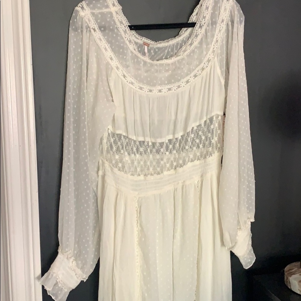 Feee people full length maxi lace dress!